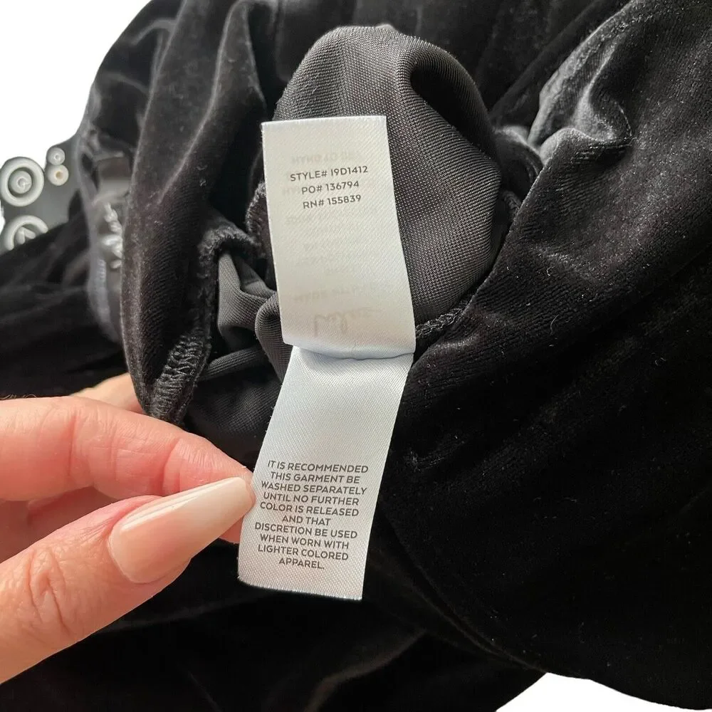 Lulus XL My Dream Come True Velvet Strapless Maxi Dress Black Slit Long - Picture 4 of 13